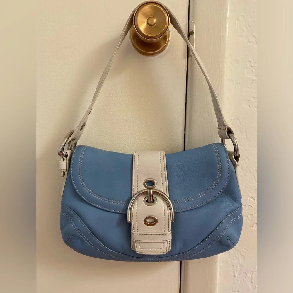 Coach Y2K Soho Shoulder Bag Blue - Picture 1 of 7